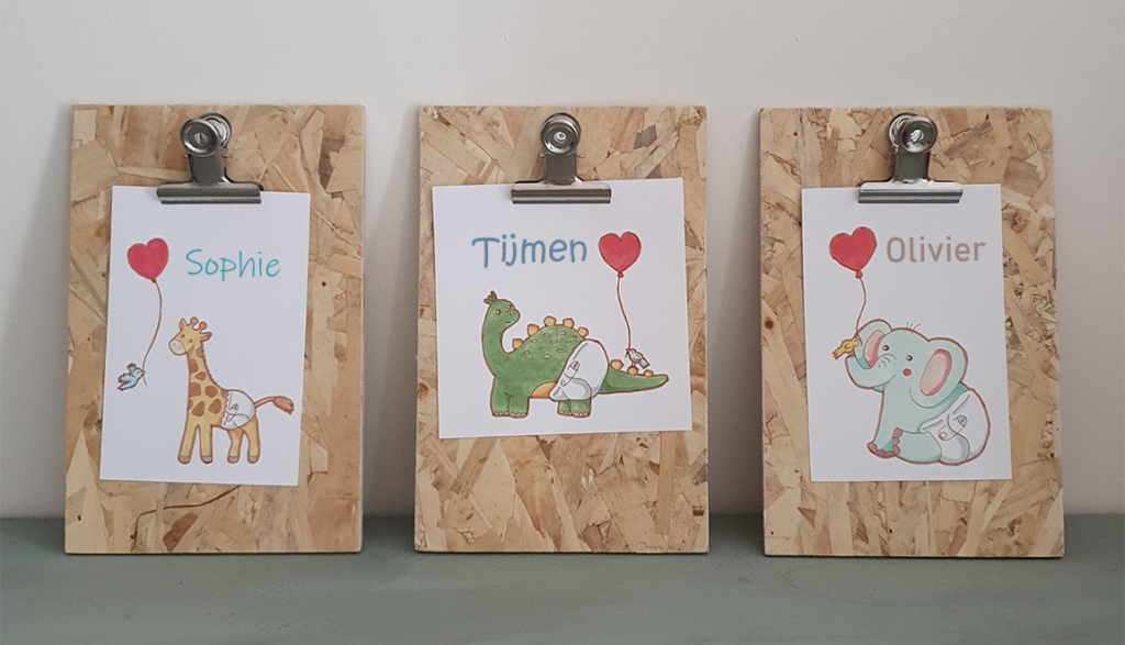 Handgetekende geboortekaartjes op maat
